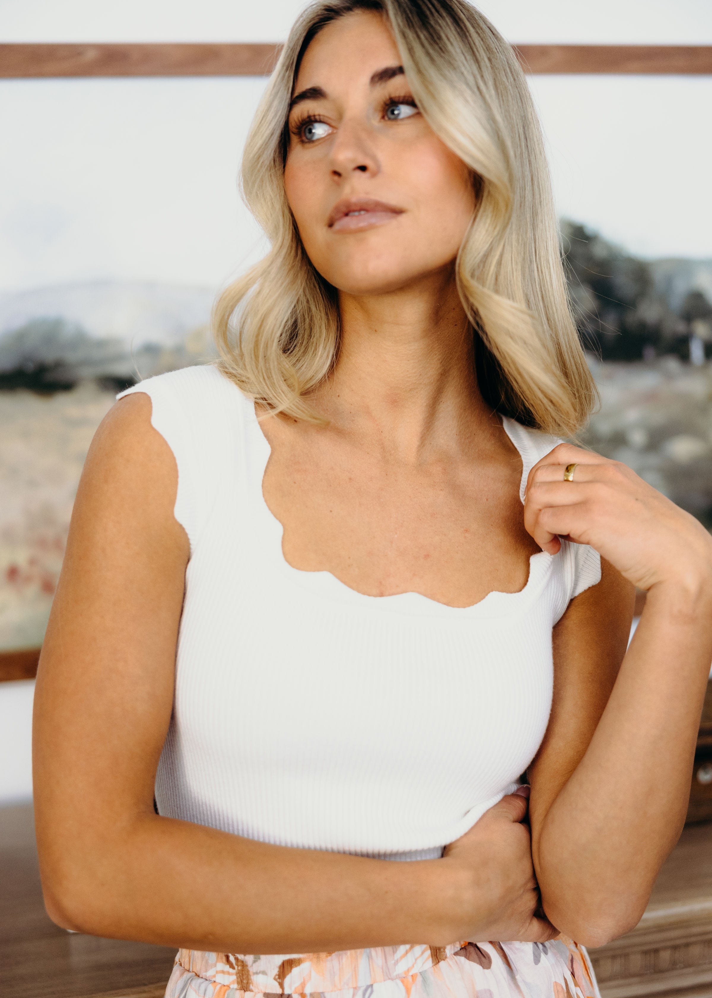 SWEATER TANK IN IVORY