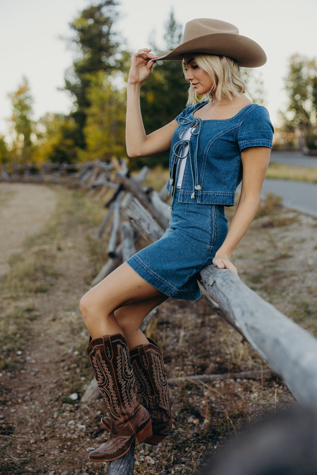 SIGNATURE SKIRT IN DAYBREAK DENIM