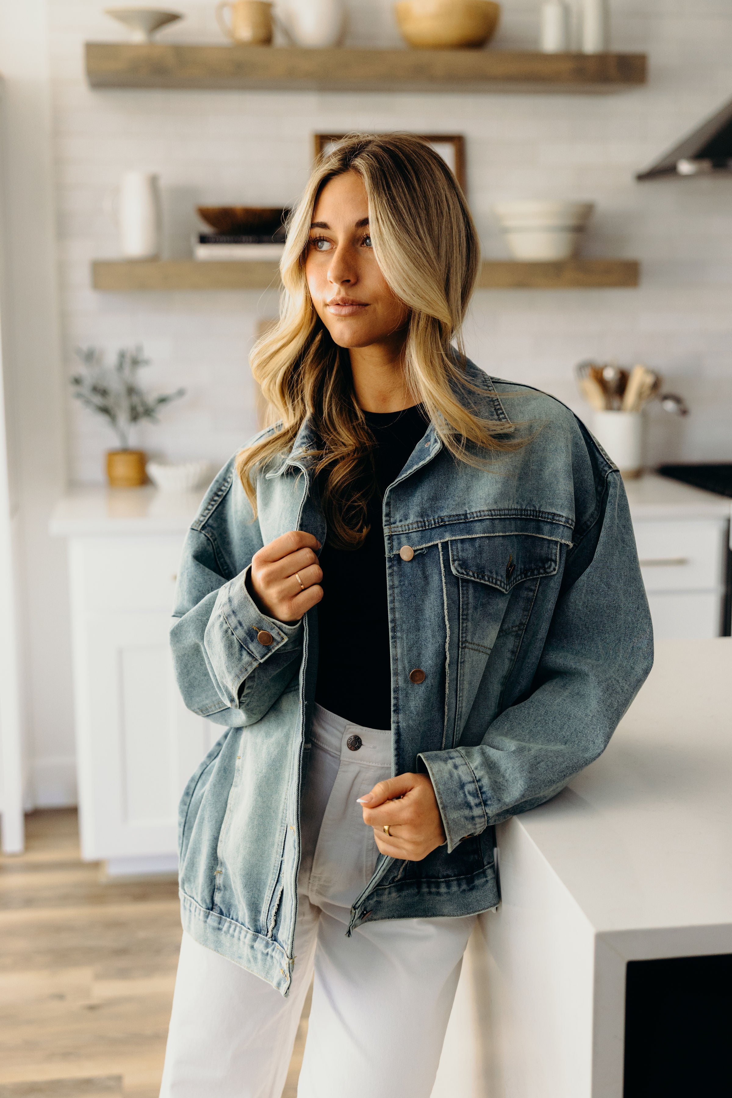 OVERSIZED DENIM JACKET IN HERITAGE FADE