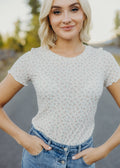 LETTUCE EDGE TEE IN COTTAGE CLAY
