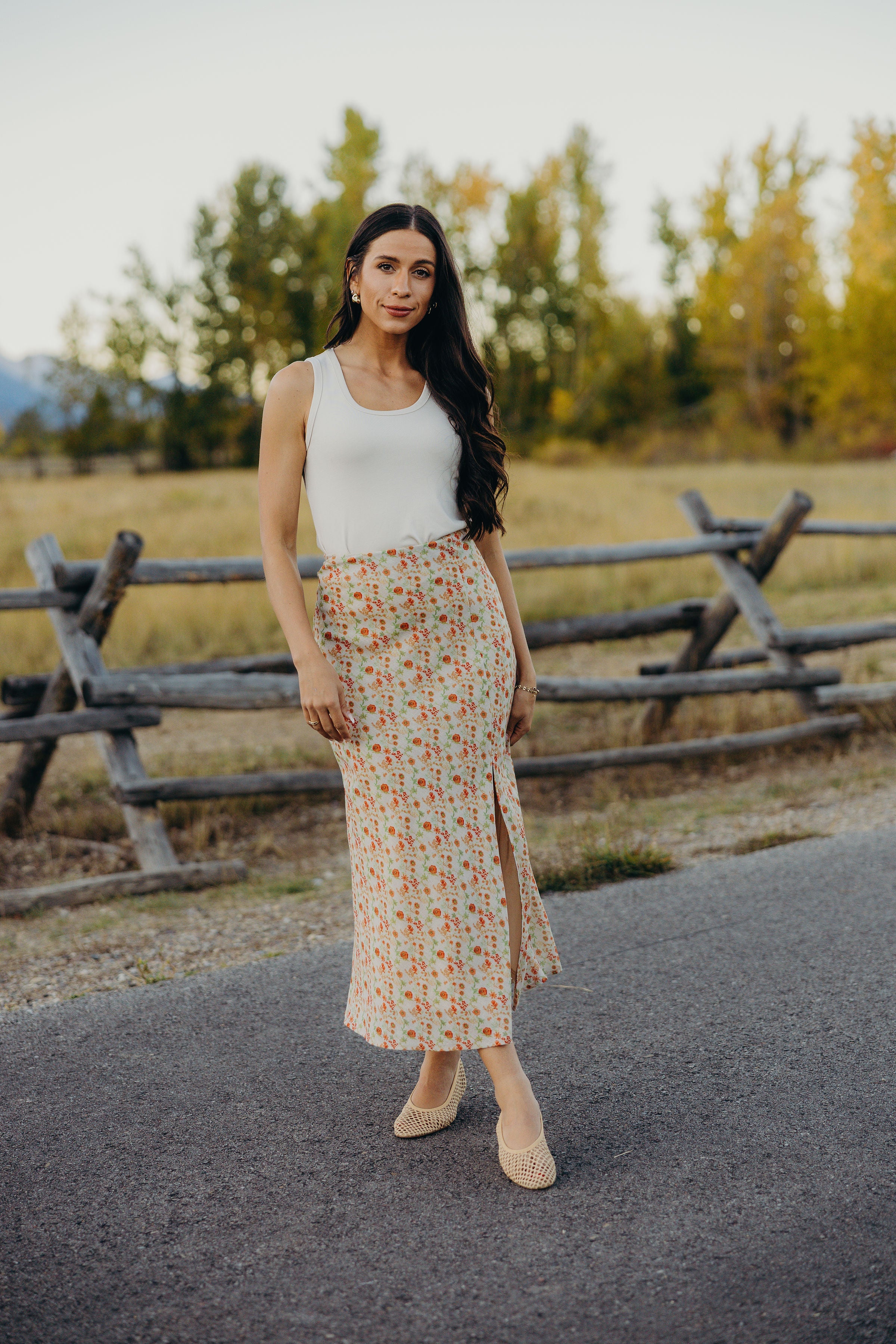 SCOOP NECK TANK TOP IN VANILLA BEAN