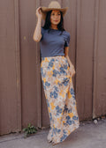 MAXI SKIRT IN DUSTY HORIZON