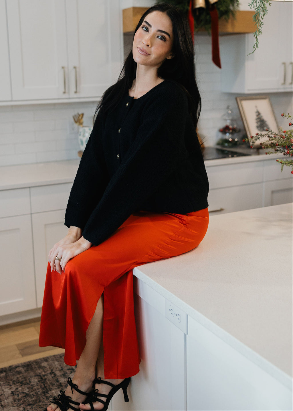 SLIP SKIRT IN RED FINAL SALE