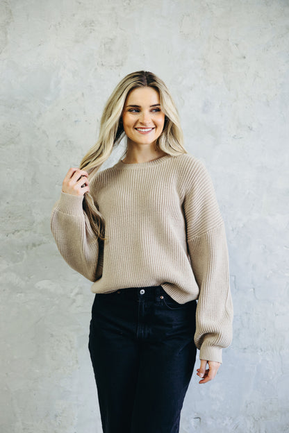 OVERSIZED SWEATER IN FROSTED ALMOND