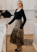 SLIP SKIRT IN LEOPARD FINAL SALE