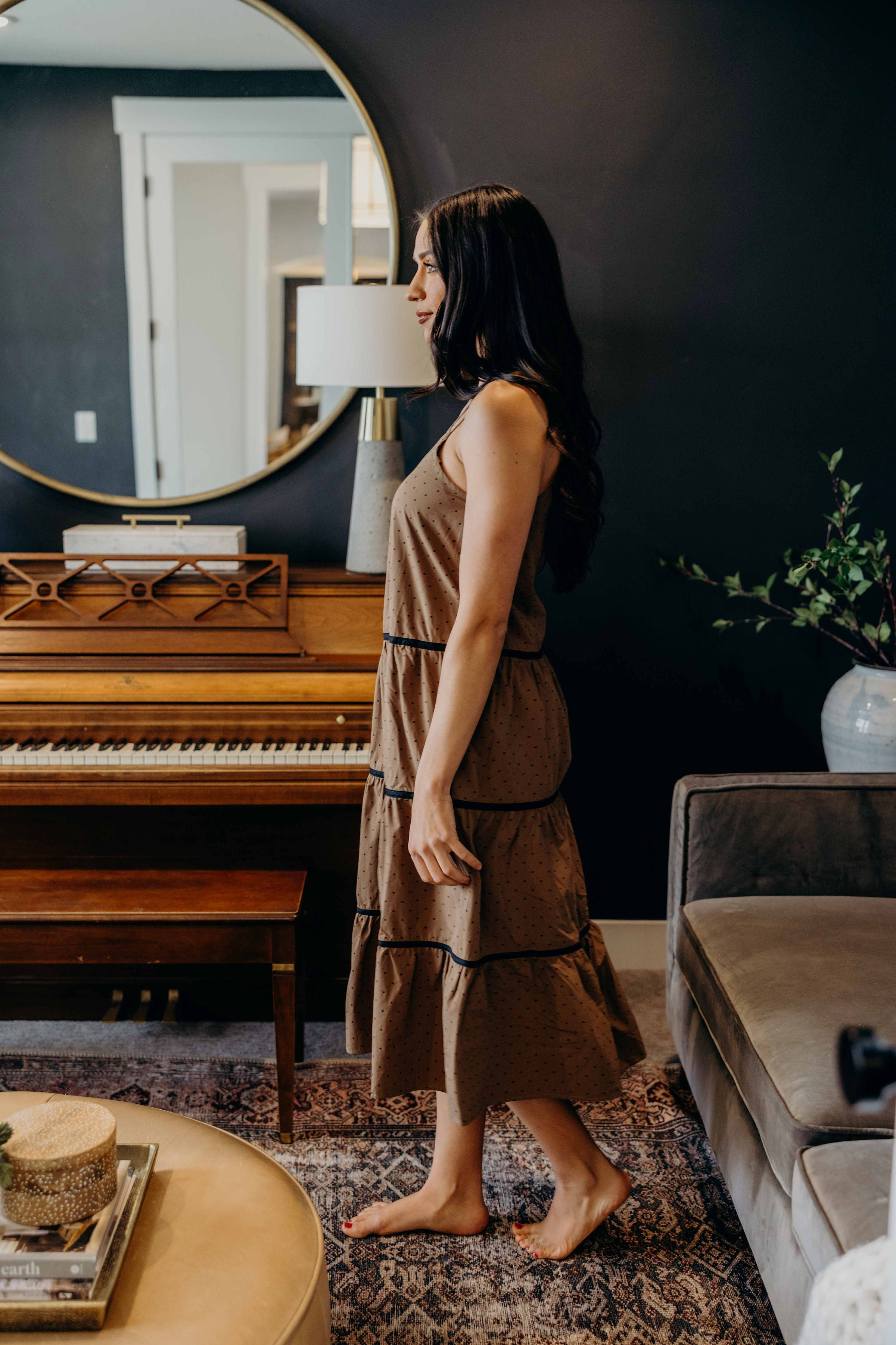 THE COLLYNS IN MOCHA DOT FINAL SALE