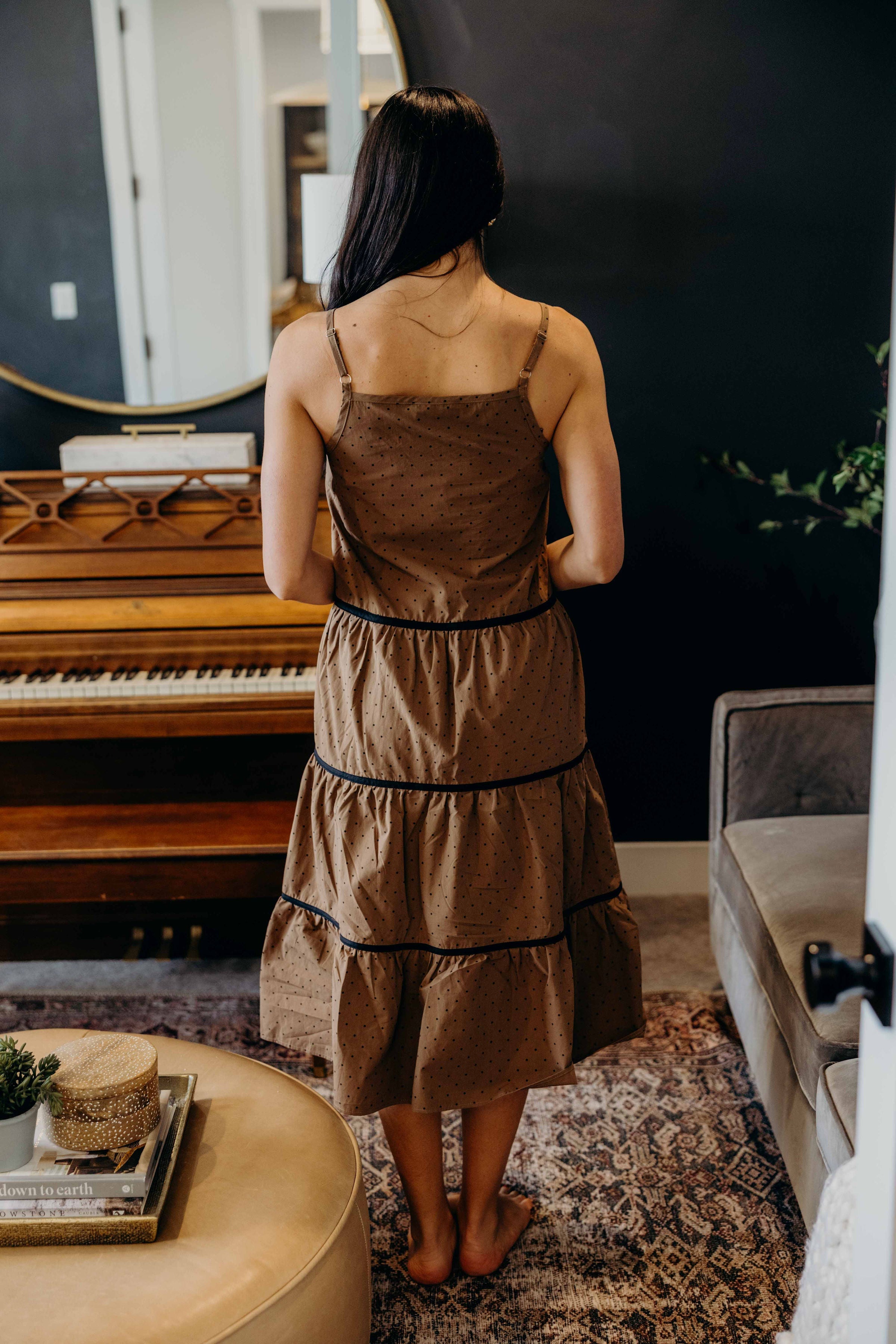 THE COLLYNS IN MOCHA DOT FINAL SALE