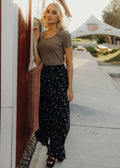 SLIT FRONT MAXI IN APRICOT BURST FINAL SALE