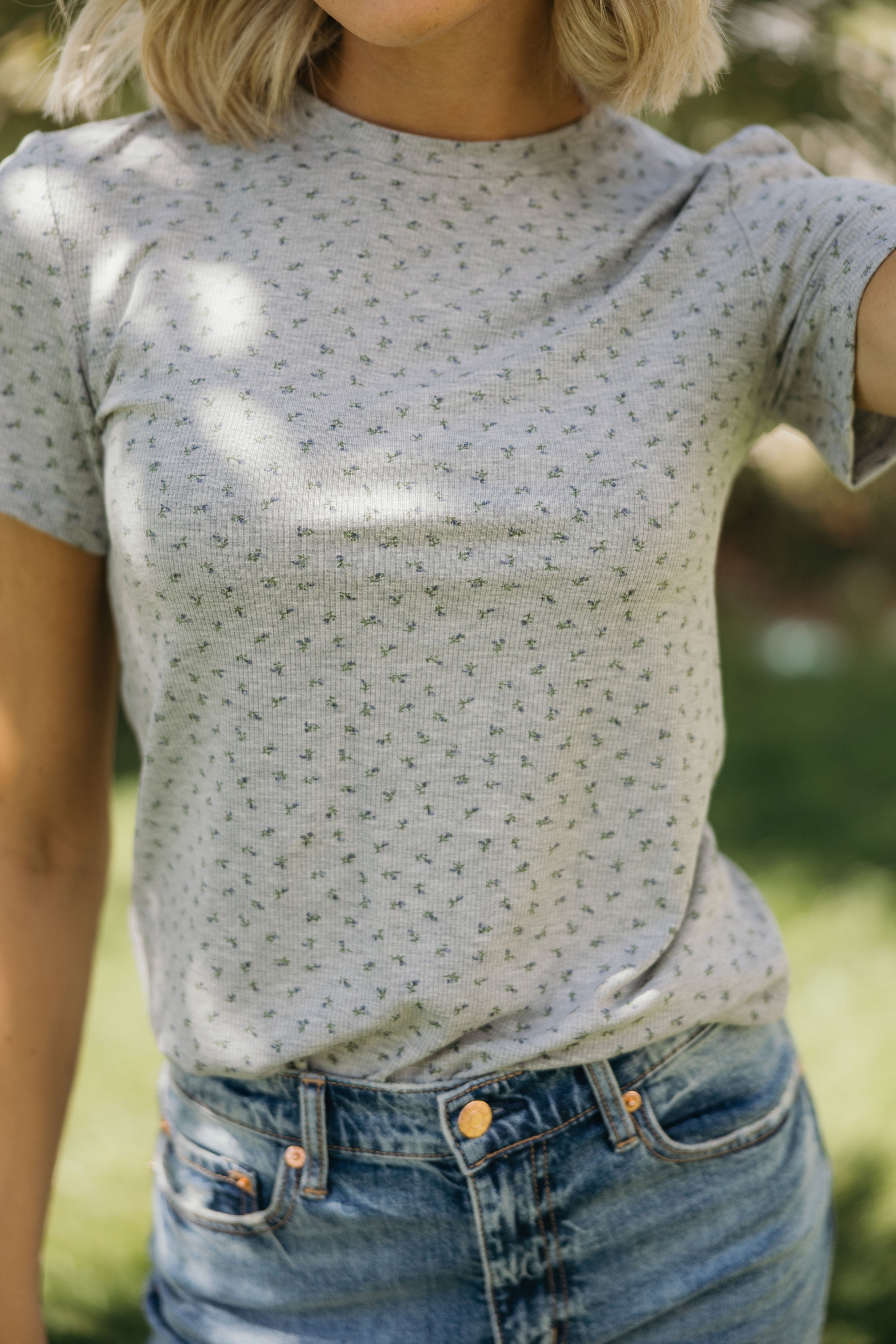 POINTELLE TOP IN HEATHER LAKE