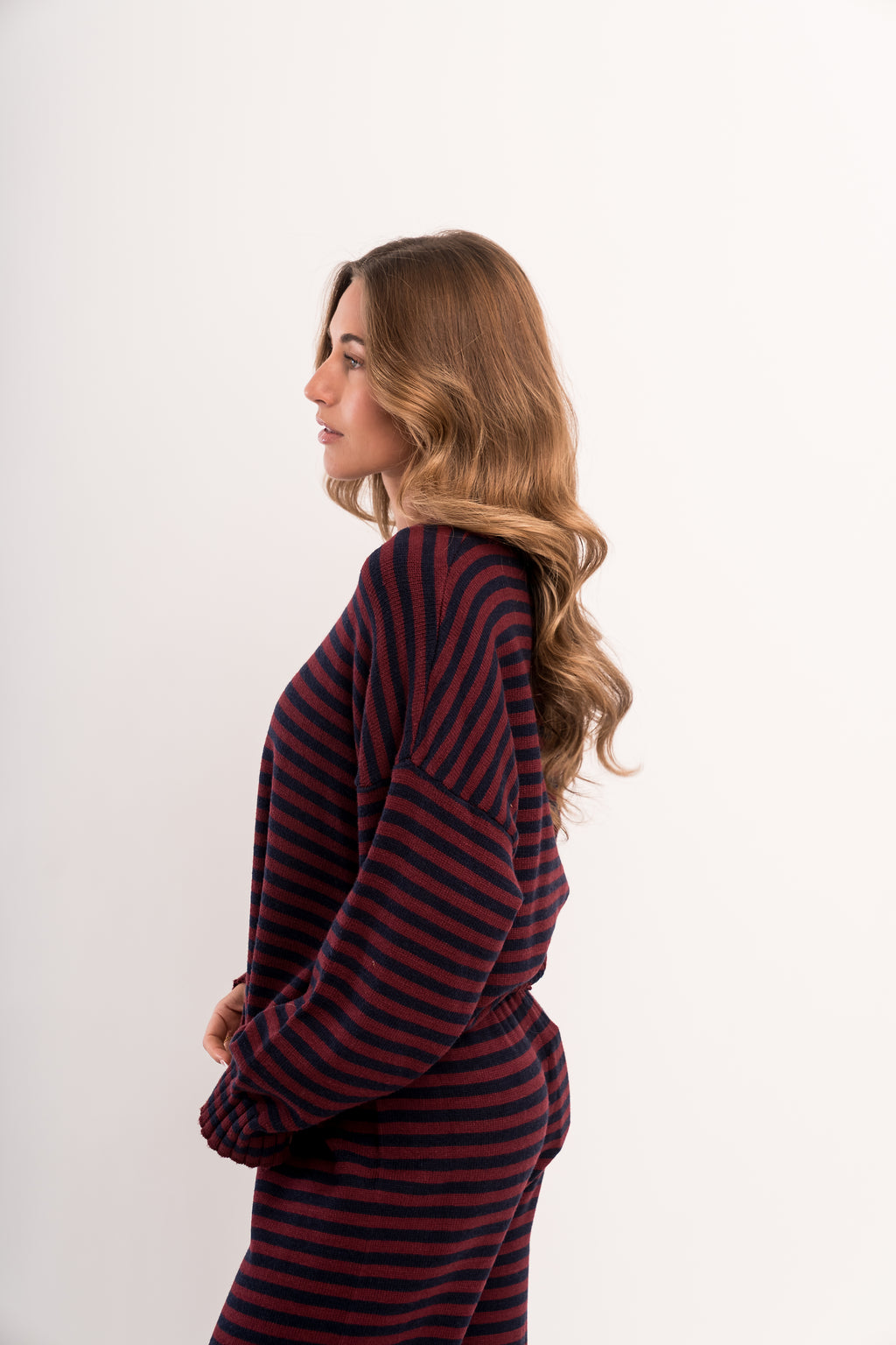 CAMPUS SWEATER IN NAVY STRIPE