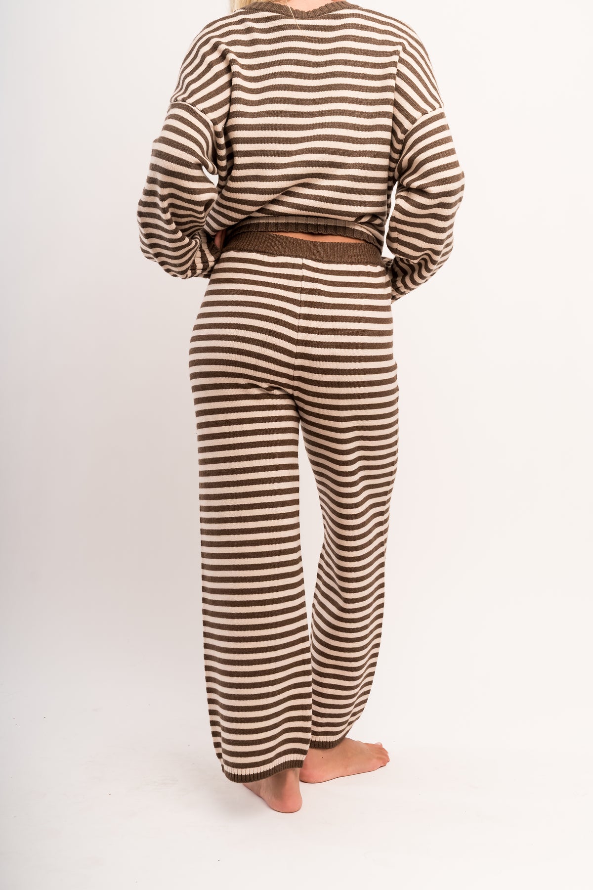 CAMPUS SWEATER PANT IN IVY STRIPE