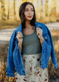 SCOOP NECK TANK TOP IN SEA FOAM